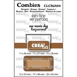 Crealies Stempel/Stans  2 teksten, 1 label & 3  labelstansen