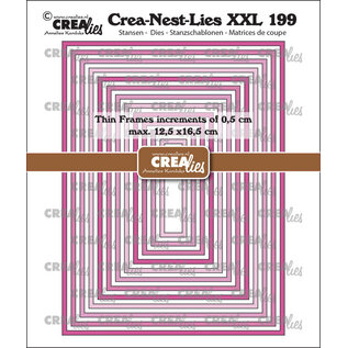 Crealies Crea Nest Lies XXL Dunne Kaders Rechthoeken glad