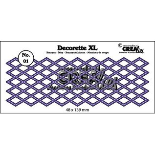 Crealies Decorette XL stans no  01 Diamant met stiksteek