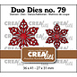 Crealies Stansset Open bloemen 33 Kerstster/Poinsettia