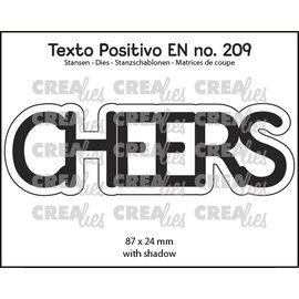 Crealies Tekst stans Cheers