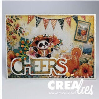 Crealies Tekst stans Cheers