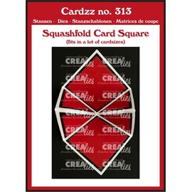 Crealies Stansset Squashfold Card vierkant 7 cm