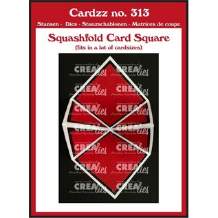 Crealies Stansset Squashfold Card vierkant 7 cm