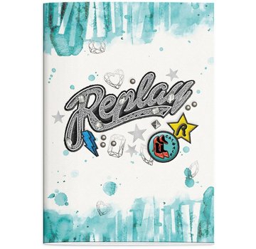 Replay 1+1 GRATIS - A4 lijntjes schrift girls - lichtblauw