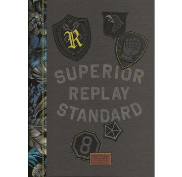 Replay A4 ruitjes schrift boys
