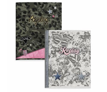 Replay A5 schriften - camo green/grey