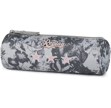 Replay Girls etui - rond  camo grijs