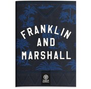 Franklin & Marshall A4 ruitjes schrift blue