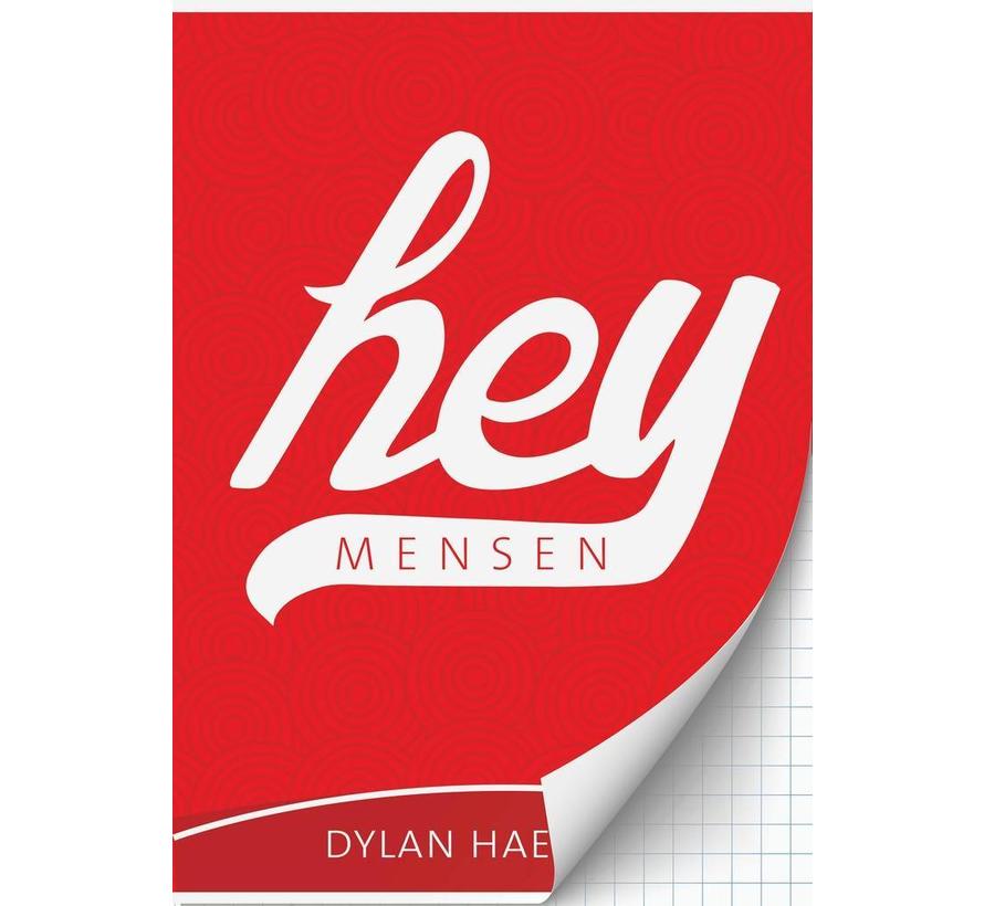 A4 schrift geruit - hey red