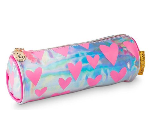 Little Diva Schooletui rond - hartjes