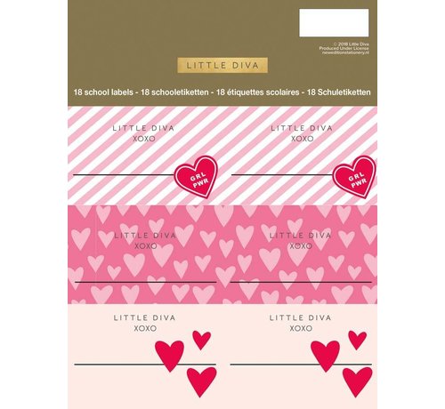 Little Diva Etiketten roze