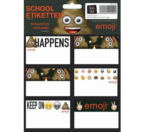 Emoji Etiketten drol