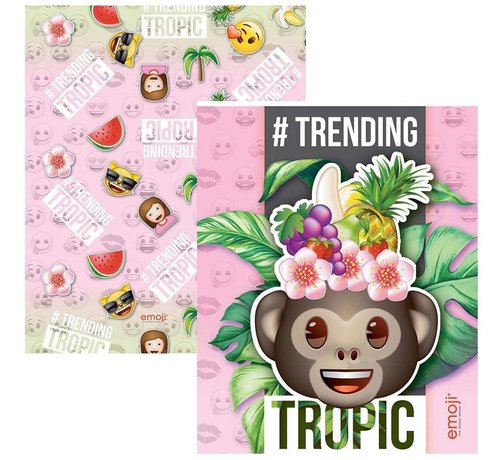 Emoji A5 lijntjes schriften - tropic