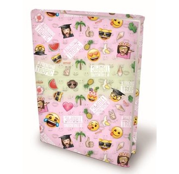 Emoji Girls rekbaar kaft A4 - tropic
