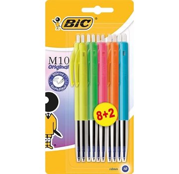 Bic M10 colors 8+2 - geel, groen, roze, oranje, blauw