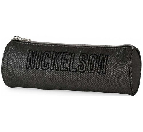 Nickelson Schooletui rond - zilvergrijs
