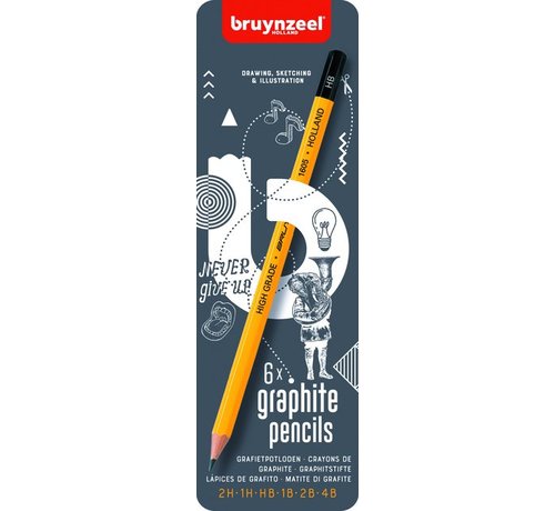 Bruynzeel Teens grafietpotloden blik
