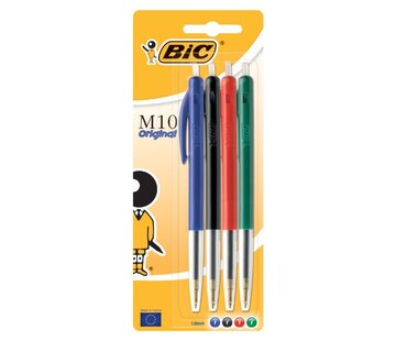 Bic M10 balpen assortiment kleur 4x