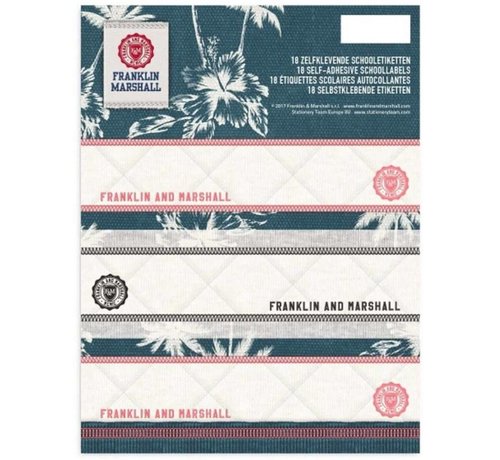 Franklin & Marshall Schooletiketten girls - groen/blauw