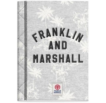 Franklin & Marshall A4 ruitjes schrift lichtgrijs