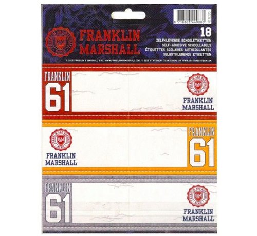 Franklin & Marshall Boy's schooletiketten - bue/orange