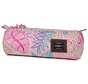 Girls rond etui - leaves pink