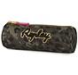 Girls etui - rond camo goud