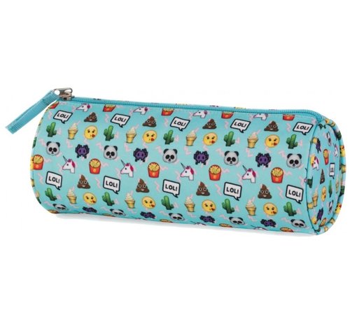 Emo fun Schooletui rond - blauw