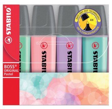 Stabilo Boss pastel markeerstiften - 4 stuks