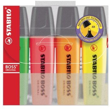 Stabilo Boss markeerstiften - 4 stuks