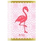 A4 schrift geruit - flamingo
