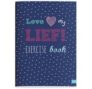 Lief! A4 lijntjes schrift - donkerblauw