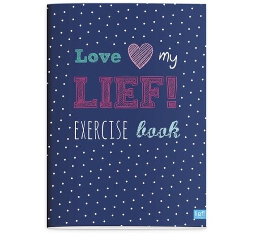 Lief! A4 schrift gelinieerd - donkerblauw