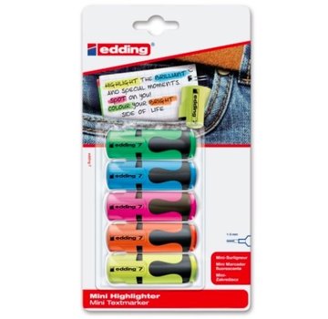 Edding Mini highlighter - 5 stuks