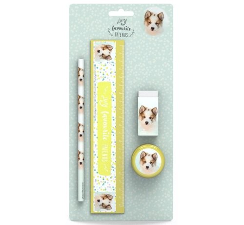 My Favourite friends Setje schrijfwaren 4-delig - hond