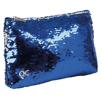 Quattro Colori Sparkle etui plat - blauw paillet