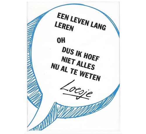 Loesje A4 schrift geruit