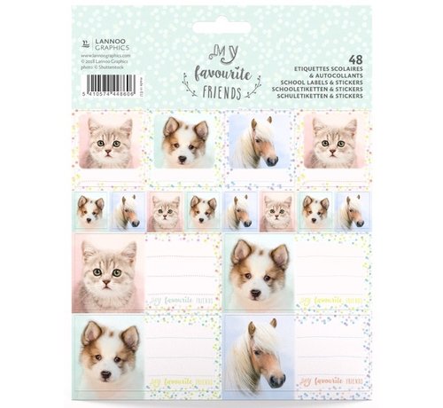 My Favourite friends Schooletiketten en stickers