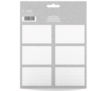 Quattro Colori Sparkle etiketten - zilver