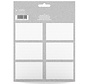 Sparkle schooletiketten - zilver