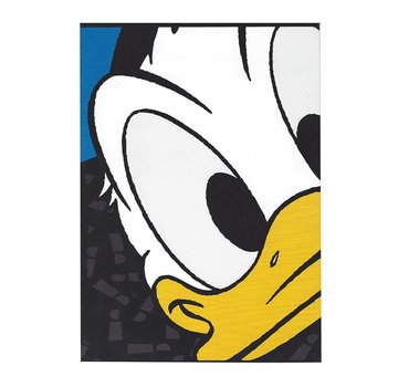 Donald Duck A4 ruitjes schrift - zwart