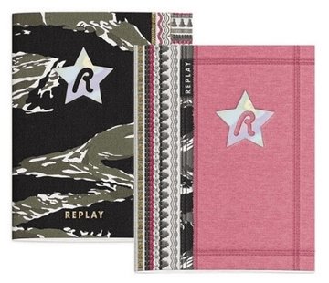 Replay A5 schriften - pink camo