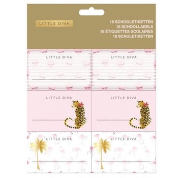 Little Diva Etiketten - roze/goud