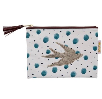 Rice Etui plat - gold bird