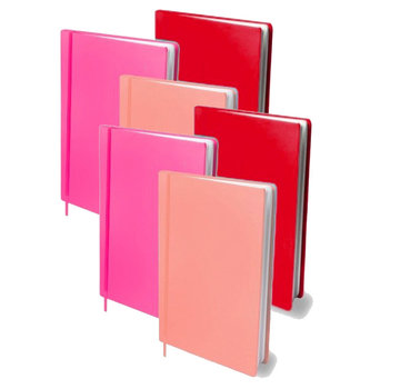Dresz Voordeelpak rekbaar kaft H - A4 rood/roze 6x