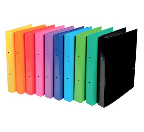 10 Gekleurde 2 rings ringbanden met FSC keurmerk