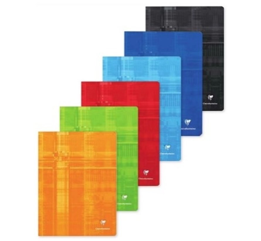 Gekleurd A4 ruitjes schrift met kantlijn