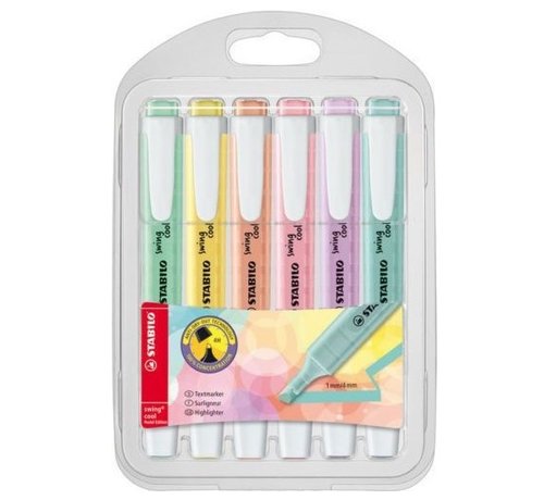 Stabilo Swing pastel markeerstiften - 6 stuks
