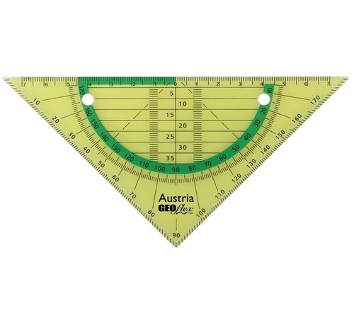 Aristo Ringband geodriehoek - flexibel groen